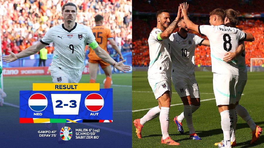 Hasil Euro 2024: Kejutan! Austria Juara Grup Usai Gasak Belanda 2-3