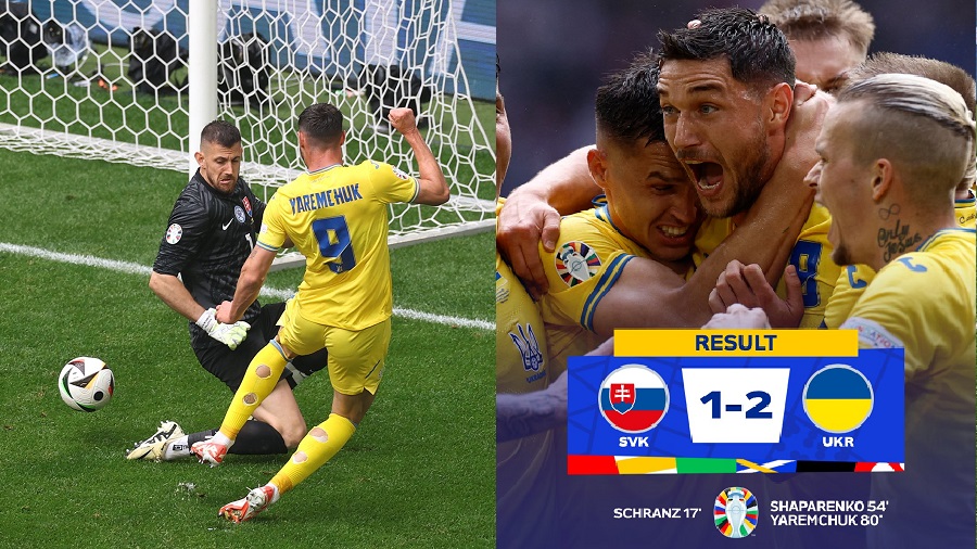 Hasil Euro 2024: Ukraina Tumbangkan Slovakia 2-1, Asa Lolos Tetap Terjaga