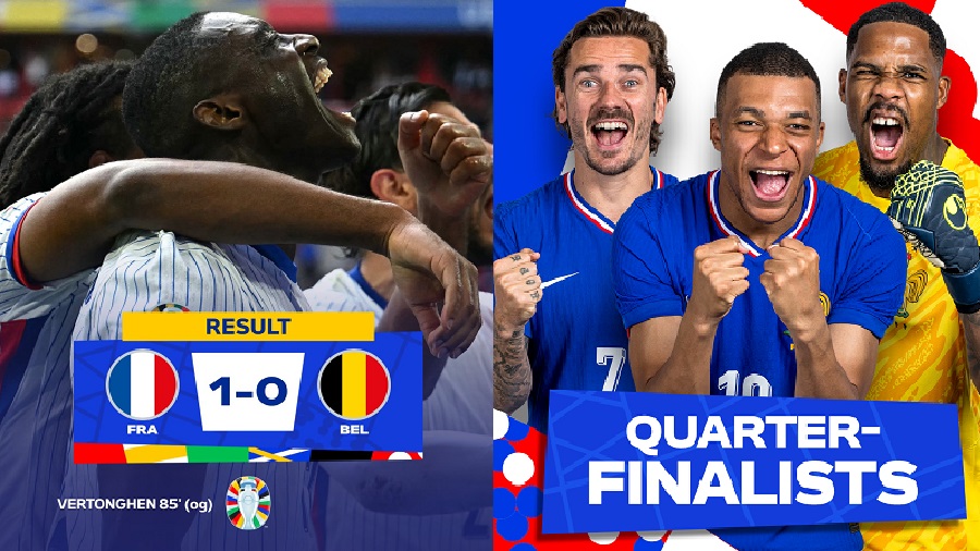 Hasil Euro 2024: Prancis Melaju ke Babak Perempat Final Usai Kalahkan Belgia dengan Skor 1-0